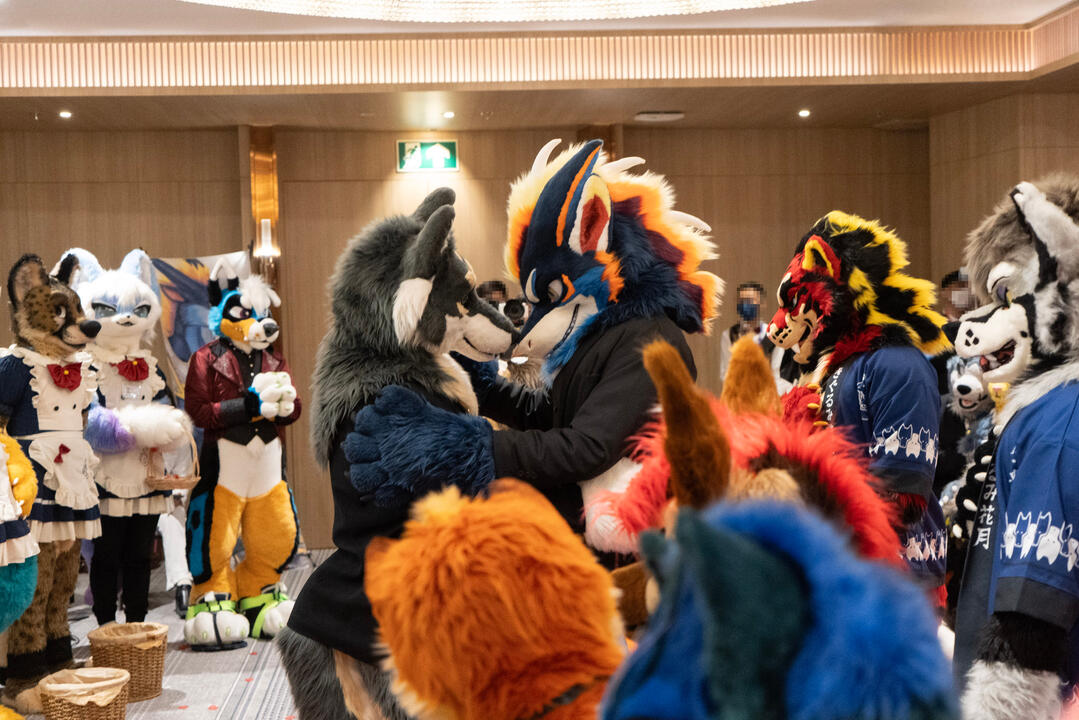 Nose to nose at the end of the song