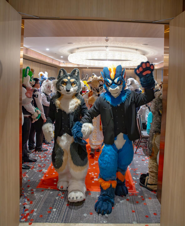 Walk out of the event hall